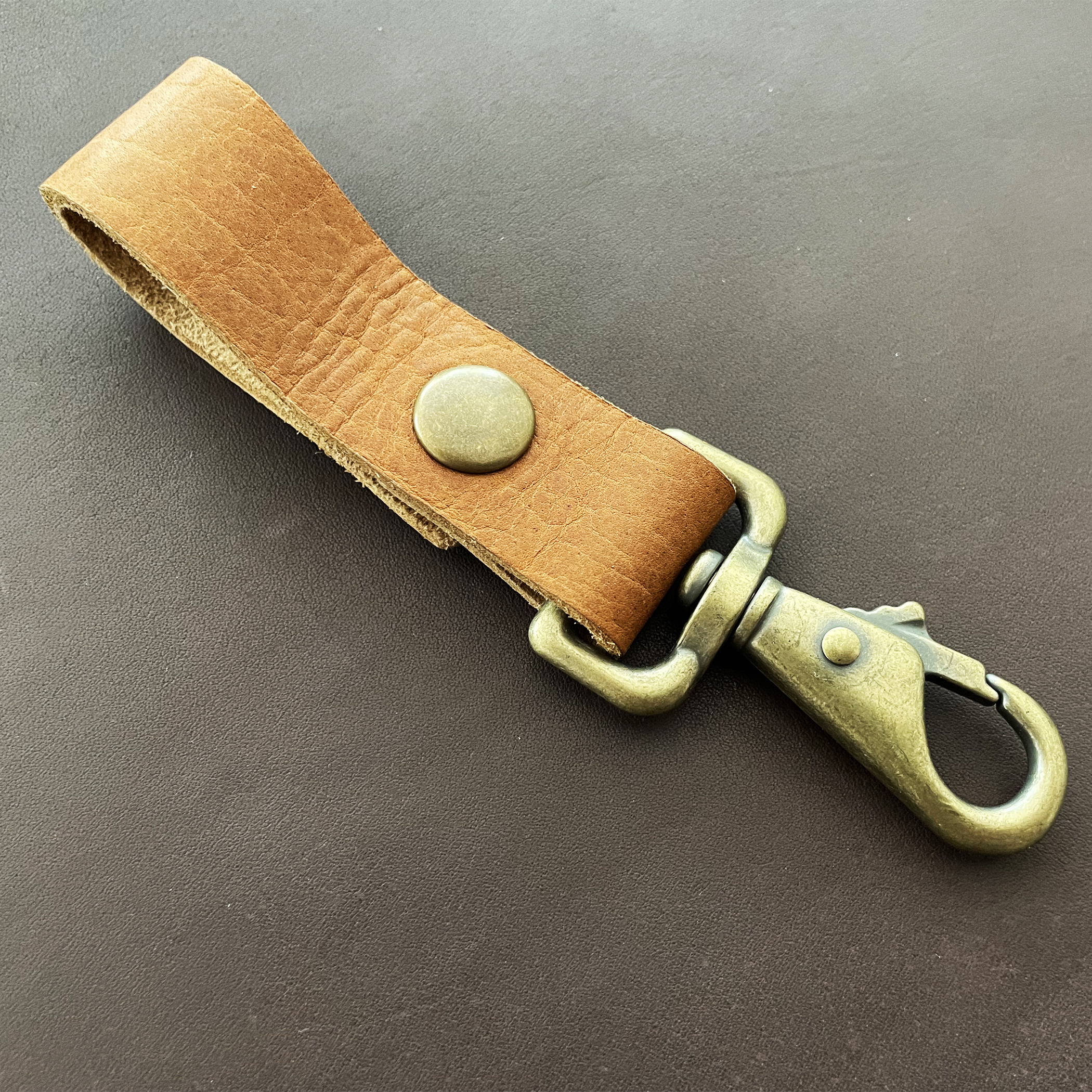 Personalizable Leather Keychain