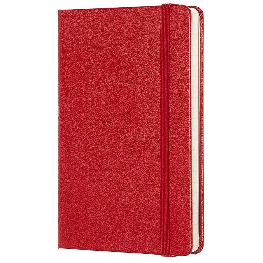 Moleskine Classic Notebook, Pocket, Ruled, Red, Hard Cover (3.5 x 5.5)