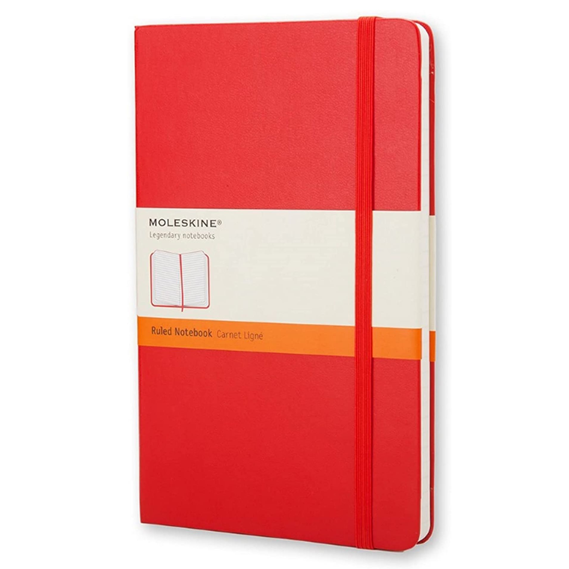 Moleskine Classic Notebook, Extra Large, Ruled, Scarlet Red, Hard Cover (7.5 x 10)