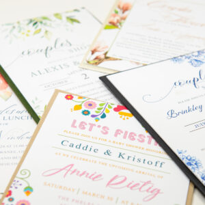 Invitations with Linen Panels