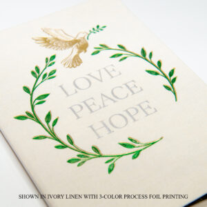 Foil Imprinting Sample on Linen